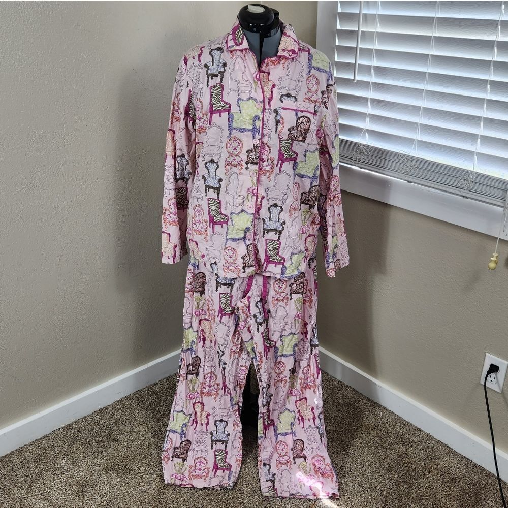 Nick & Nora Chairs Pajamas XL Vintage Y2k